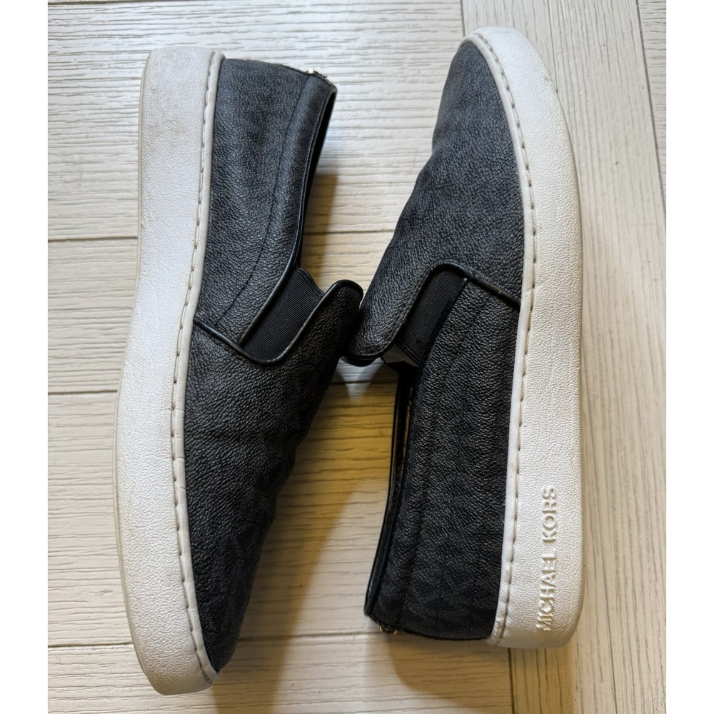 Michael Kors Women's Keaton Black Slip On Logos Loafers Shoe Size 8.5‎ M Casual - Picture 9 of 12